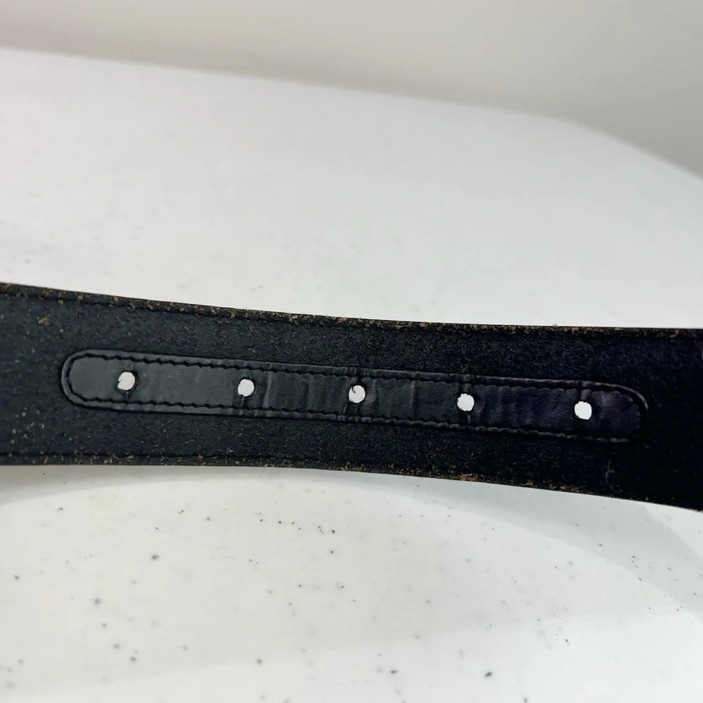 Brighton black leather belt